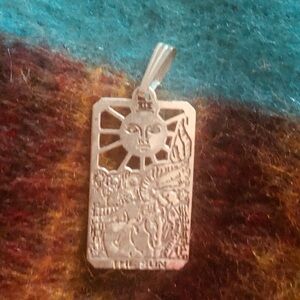 Sterling silver Tarot pendant SUN
